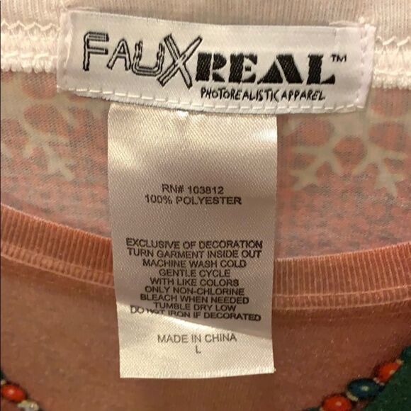 ✨FauxReal Ugly Christmas long sleeve shirt - Picture 5 of 6